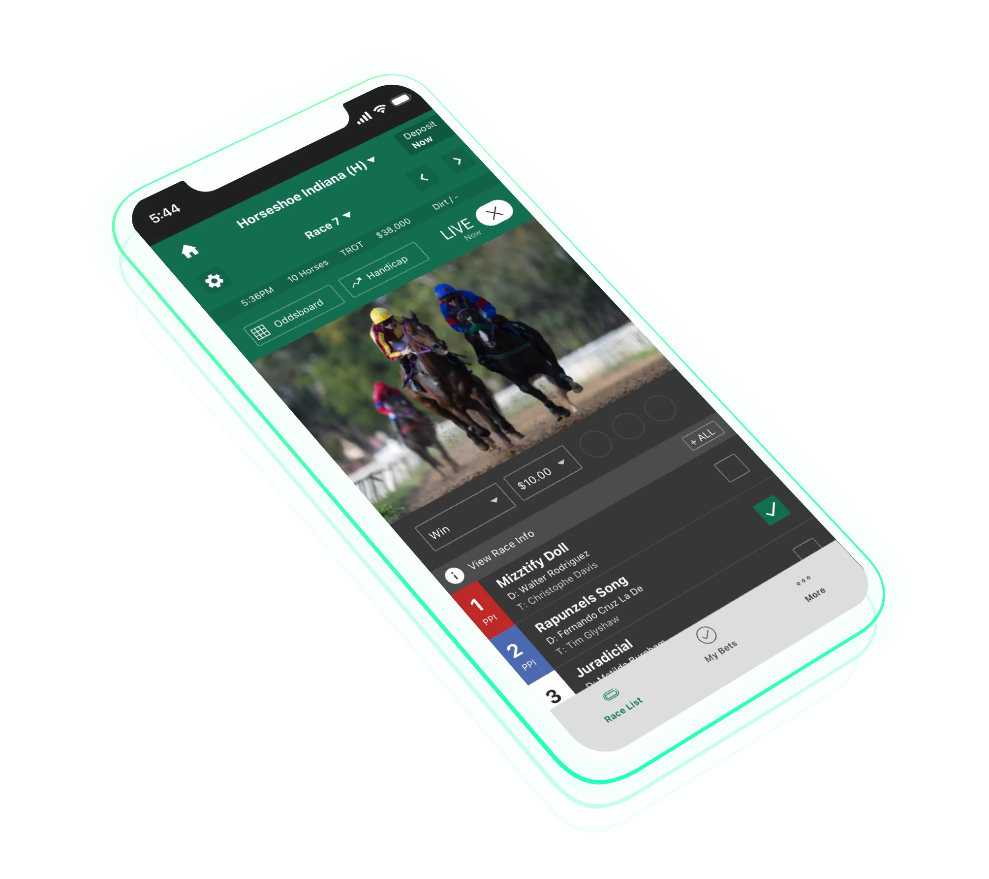 Phone showing the bet365 betting sportsbook